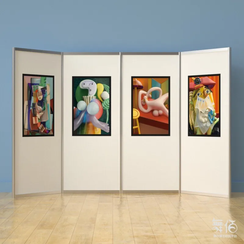 画展展架八棱柱双面书画展板 - 设备租赁